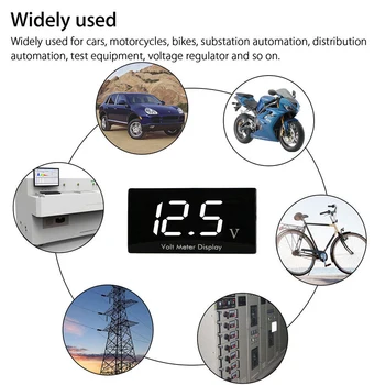 

Hot 12V Digital LED Display Panel Meter Voltmeter Car Motorcycle Voltage Volt Gauge for Vehicle Automotive (Red)