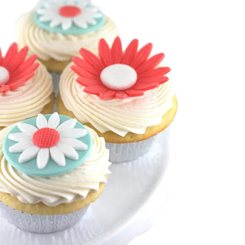 3 шт./компл. прожилками Подсолнух, маргаритки Гербера цветок Fondant(сахарная) подарка печенья плунжерных подарок Кухня аксессуары