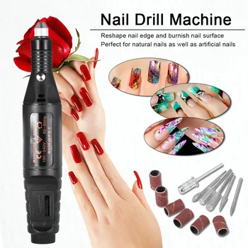 

100-240V Nail Drill Pedicure & Manicure Machine Electric Nail File Pen Handle Handpiece Polishing Tool EU Plug