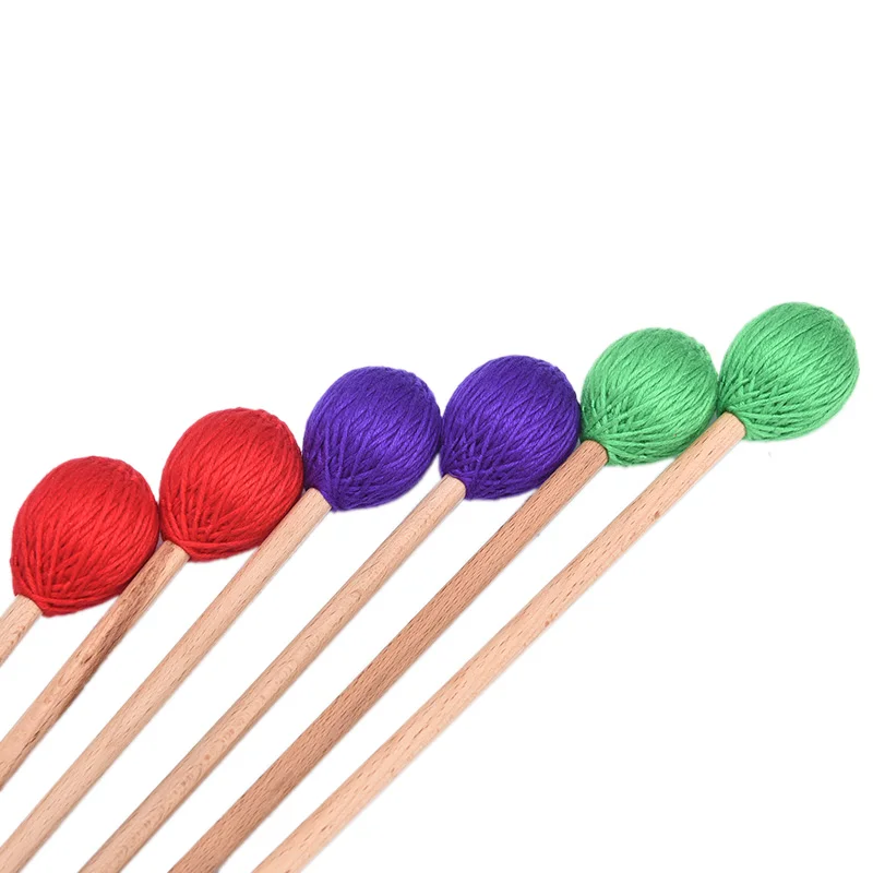 1 пара Середина Marimba палка молоток ксилофон Glockensplel молоток с ручки из бука ударный инструмент Аксессуары молотки