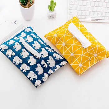 

Domestic Accessories Freshness Style Cotton Linen Multifunctional Paper Bag Car Tools Tissue Box Pumping Paper Boxes