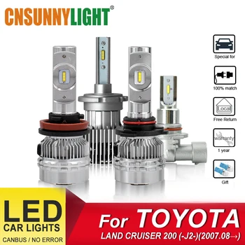 

CNSUNNYLIGHT Car Lights LED Headlamp Bulbs For TOYOTA LAND CRUISER 200 J2 From 2007.08 Foglight Bulbs Led Driving Headlamp 2Pcs