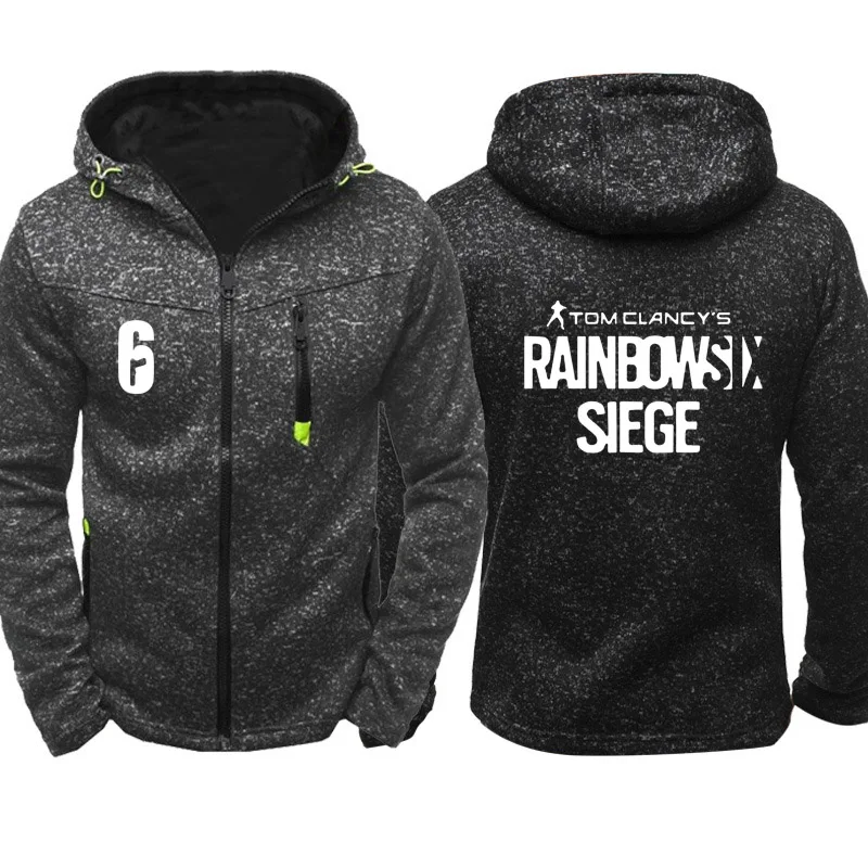

Rainbow six siege Sweatshirt Hoodies Men Hoody Spring Autumn Fleece Wram Zipper Jacket Hoodie Hip Hop Harajuku Male Clothing