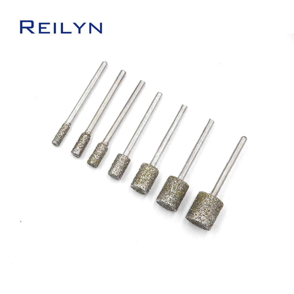 60 Cylinder Coarse Grained Diamond Grinding Burr Stone Working