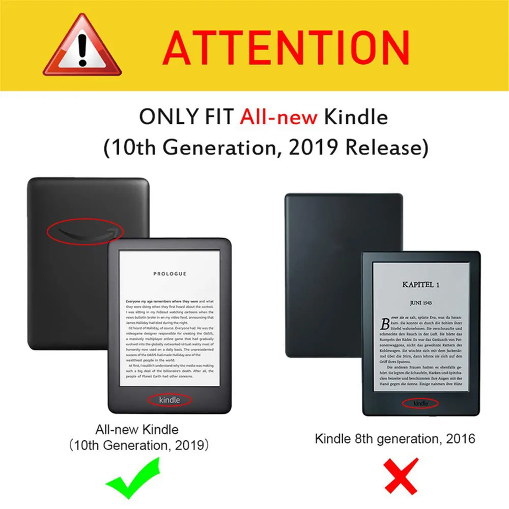 Чехол для Amazon All-New Kindle 6,0 дюймов E-reader защитный чехол для нового Kindle 10-го поколения выпущен+ стилус