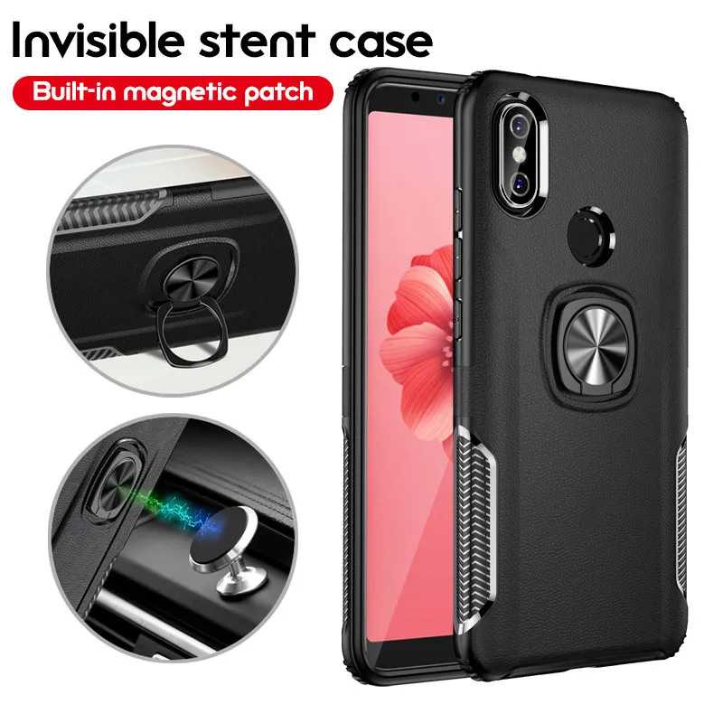 

Armor Magnetic Case For Redmi note5 note6 Pro Finger Ring Car Holder Case Cover For Xiaomi Redmi note 5 6 Pro Shockproof Case
