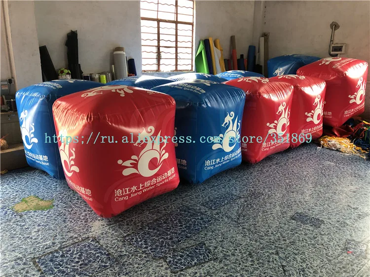 Customized Inflatable Swim Buoy With Logo, Inflatable Square Buoy, Water Floating Cube Buoy Water Event Inflatable Marker Buoy