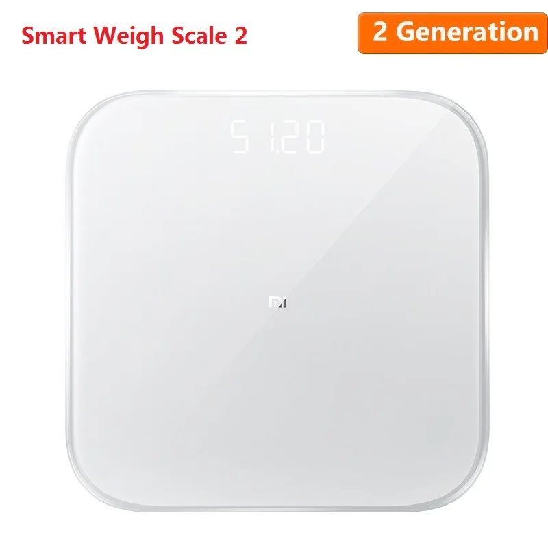 weight scale 2 Xiaomi Mi смарт-весы для жировых отложений 2 Bluetooth 5,0 APP монитор скрытый светодиодный дисплей для измерения баланса тела весы состава - Цвет: weight scale 2