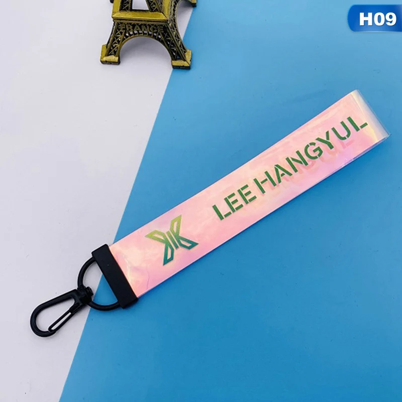 KPOP X1 альбом QUANTUM LEAP брелок название полосы ручной веревки ремешки красочные лазерные Шнурки кошелек цепь