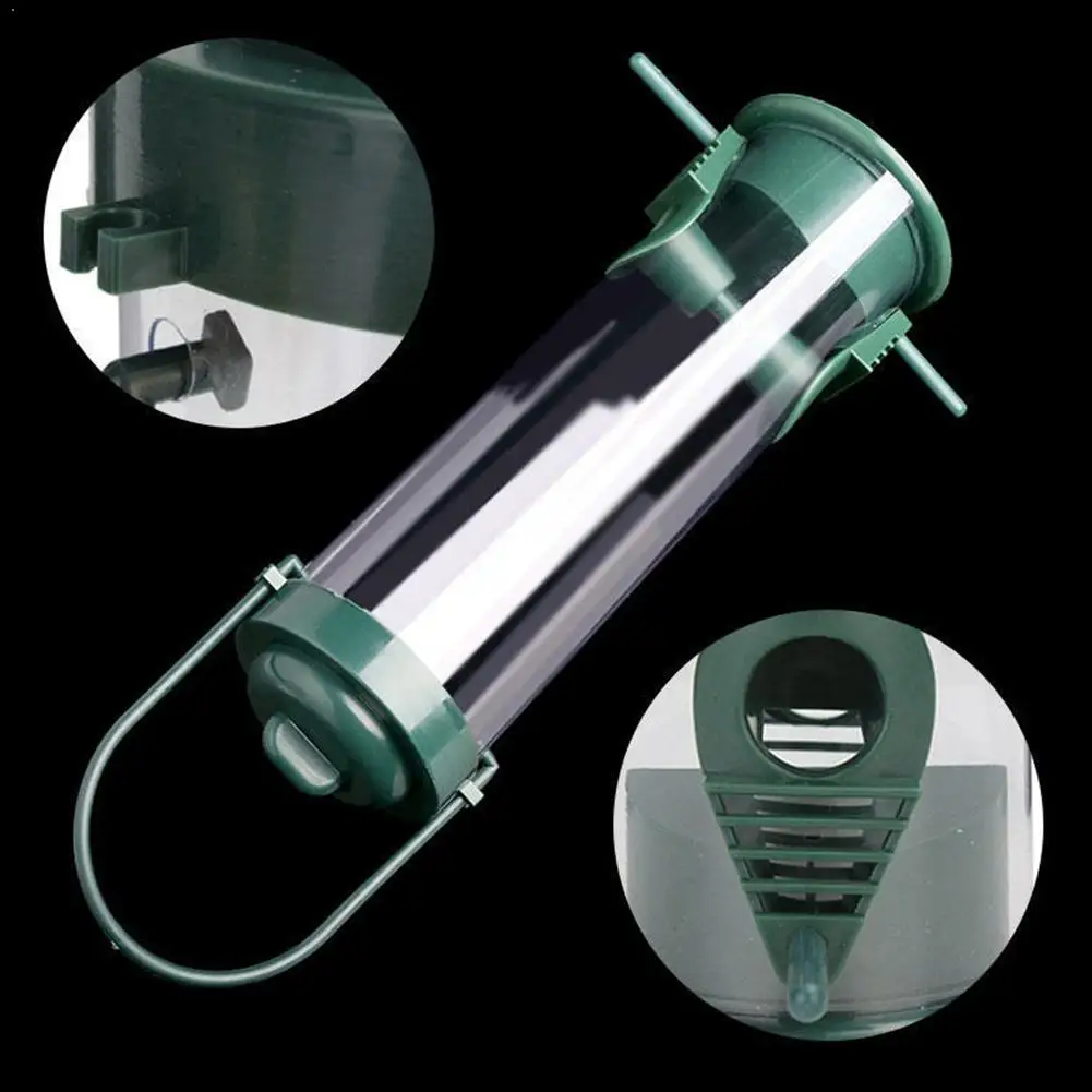 Alimentador de aves al aire libre, Cubo de Pvc, accesorios de plástico verde de tinta, alimentador de aves, alimentador al aire libre, V3Z8, 1 Uds.