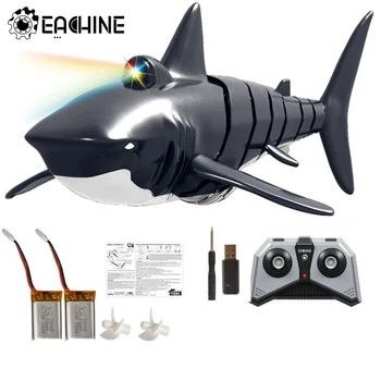 Eachine EBT01 with 2/3 Batteries 2.4G 4CH Electric Shark RC Boat Vehicles Waterproof Swimming Pool Simulation Model Toys 1