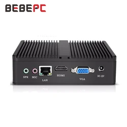 BEBEPC – Mini PC Windows 10/8/7, Intel Celeron N2830/N2930, Fanless, ordinateur de bureau, HTPC, avec wi fi, 5usb, Linux 