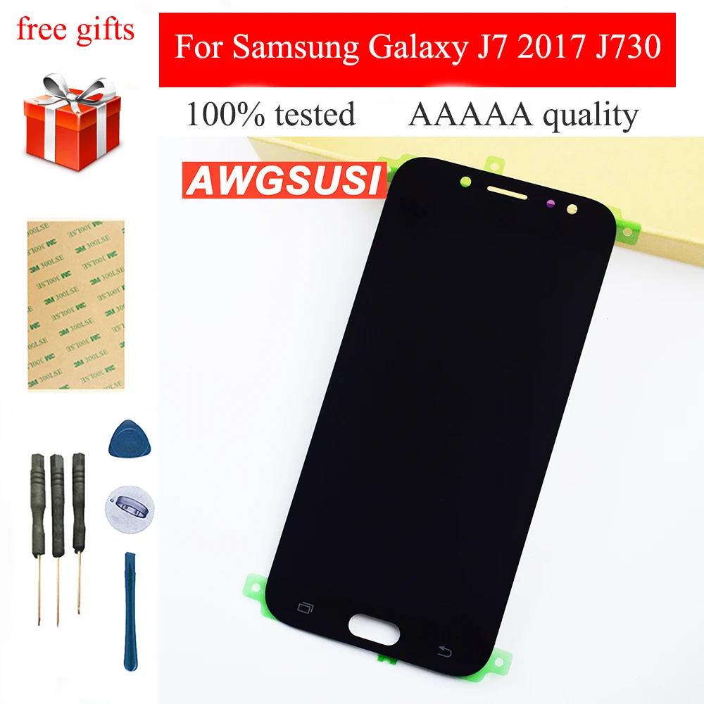 Регулируемый для Samsung Galaxy J7 Pro 2017 J730 J730F сенсорный экран дигитайзер Сенсорное