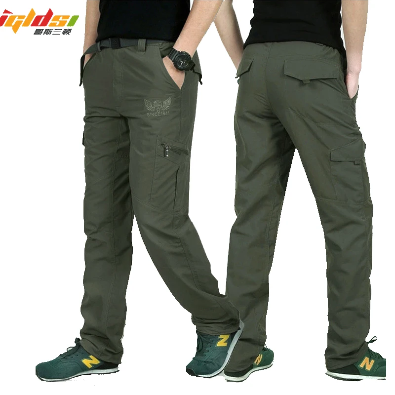 MensMilitaryStyleCargoPantsMenSummerWaterproofBreathableMale