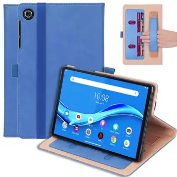 

For Lenovo M10 FHD Plus 10.3 TB-X606F PU Leather Cover Protective Case with Cards Slot Retro Texture Holder No Stay Cover