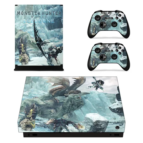 YSX1X2256 Monster Hunter World леденец наклейка на кожу для Microsoft Xbox One X консоль и контроллер для Xbox One X наклейка на кожу винил - Цвет: YSX1X2256
