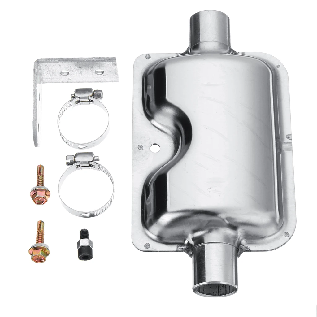 24mm Diesel Heater Muffler With 2 Clips And Mounting Bracket For Eberspacher