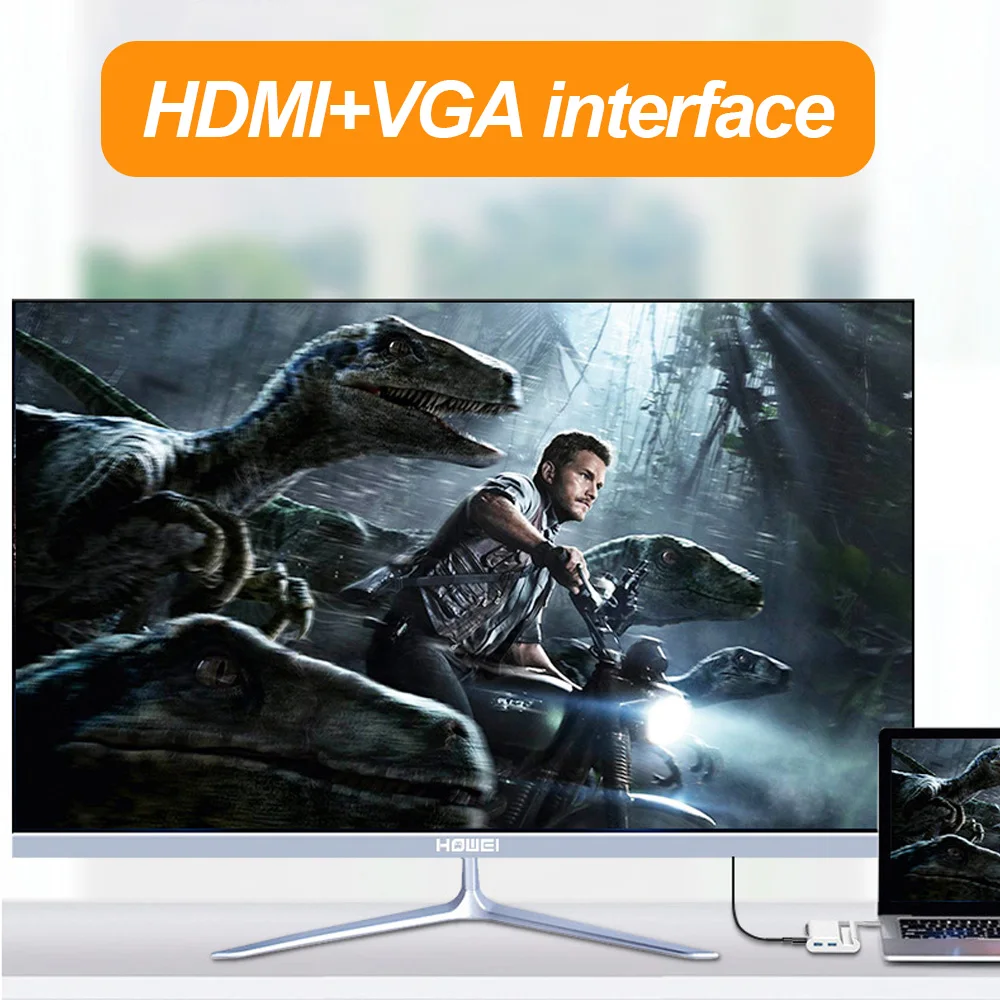 VONETS Портативный usb type-C концентратор адаптер разветвитель концентратор с 4K HDMI порт 3,5 мм аудио порт для домашнего офиса путешествия