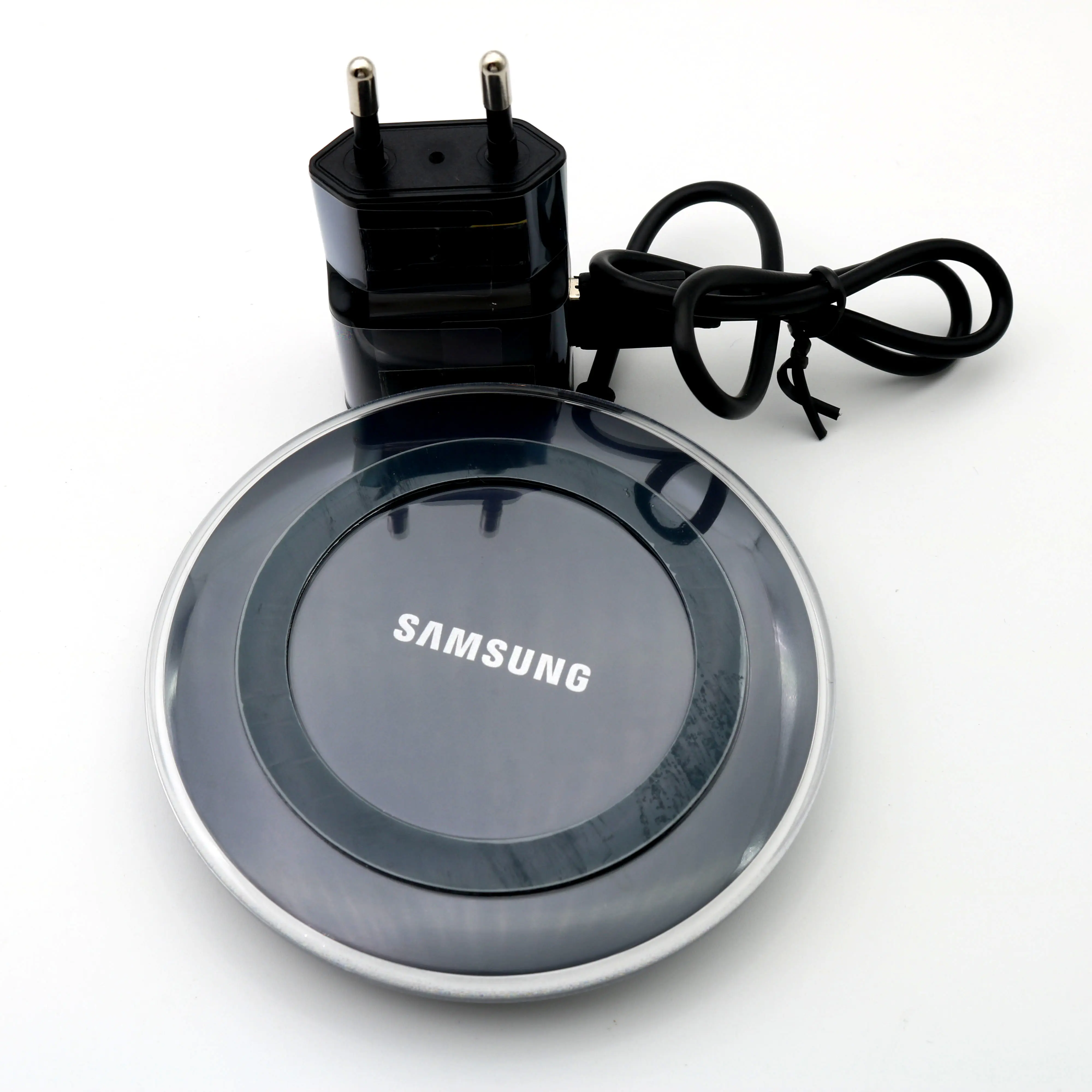 samsung 5 В/2A QI беспроводной зарядное устройство адаптер зарядного устройства для Galaxy S6 S7 Edge S10 S9 Plus Note 5 iphone 8 plus X XS XR MAX - Тип штекера: black add EU Plugs