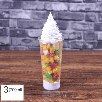 700ml model 3 Моделирование Sundae модельная обманка фруктовая чашка для мороженого образец пластика для сливочного мороженого реквизит игрушечная Имитация пищевых продуктов - Цвет: 700ml model 3