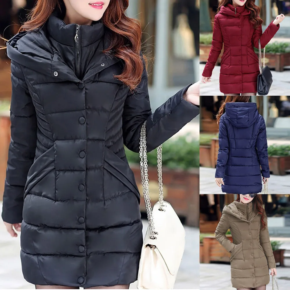 Manteau femme hiver, зимнее пальто, женская парка, верхняя одежда, женское теплое пальто, длинное плотное хлопковое стеганое тонкое пальто, chaqueta mujer
