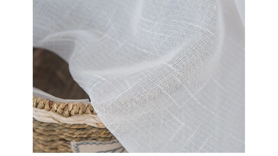 Solid White  Tulle Curtain For Living Room Bedroom Modern Organza Voile Sheer Curtains Finished Decorative Window Treatment