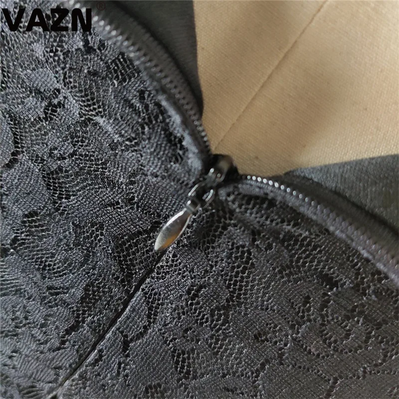 VAZN Новое поступление Весенняя Сексуальная Дамская черная однотонная кружевная юбка средней длины облегающее платье со средней талией офисная Дамская элегантная шикарная юбка