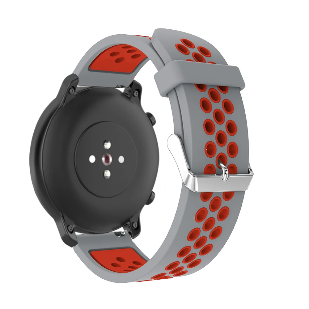 22 мм силиконовый браслет ремешок для Xiaomi Huami Amazfit GTR 47 мм сменный ремешок для samsung Galaxy Watch 46 мм