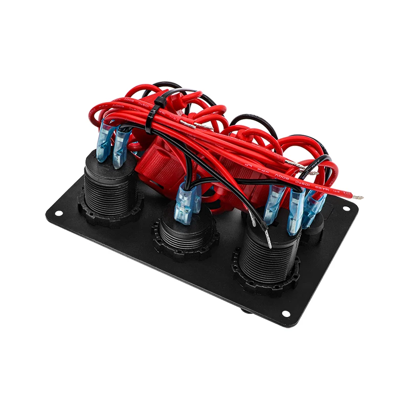 Автомобиль Лодка 5 кулисный переключатель Панель Водонепроницаемый USB вольтметр