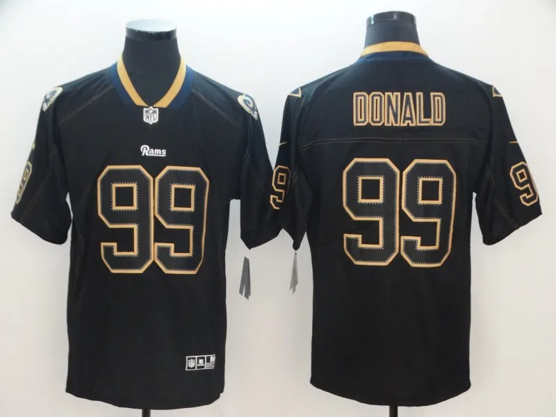 Мужская футболка из новой коллекции года в стиле Лос-Анжелес, Aaron Donald color rush Rams - Цвет: MEN