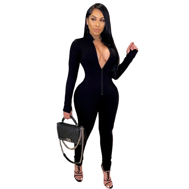 Sexy Bodycon Jumpsuit Bright Color 