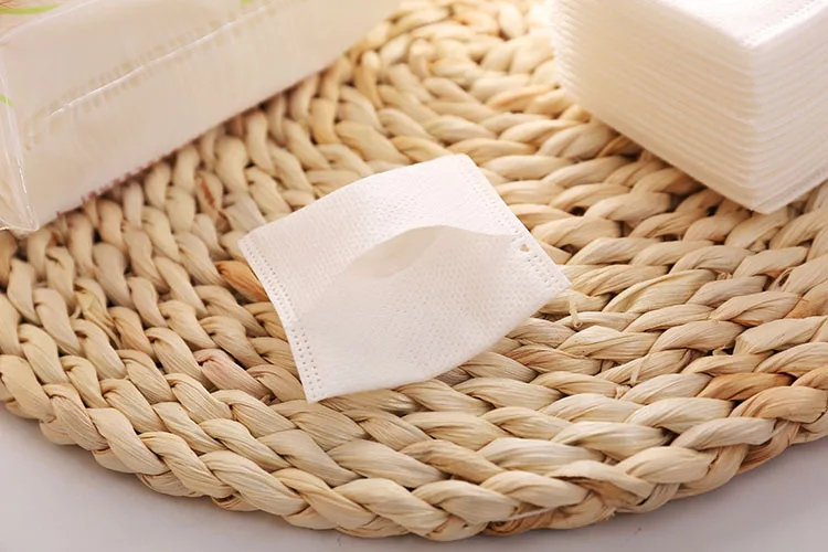 50Pcs/set Makeup Remover Hand Inserting Type Remover Cotton Drawstring Bag Makeup Pads Tool