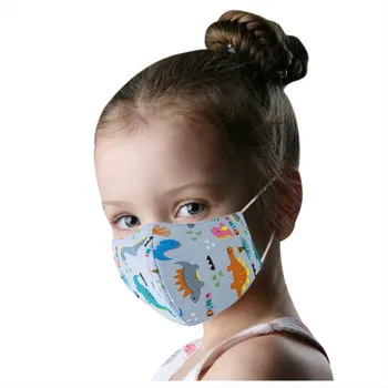 

1/5/7pcs Masks Kids Cartoon Print Adjustable Washable Reusable Windproof Foggy Haze Pollution Mouth Cover Face Mask Mascarilla