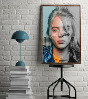 

Billie Eilish Hot Music Singer Star 2019 Fashion Art silk poster painting Poster Wall Decor