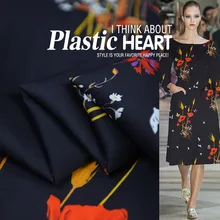 19 осень Новинка 135 см в ширину 20Momme 95% шелк 5% спандекс устойчивые к усадке бренд печатная ткань женское платье Diy шитье