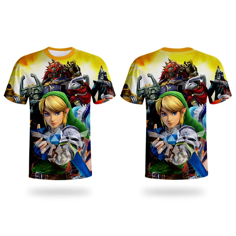 Футболка с 3D изображением игры nintendo facia Zelda, одежда для мальчиков, WHOSONG, наряд для родителей и ребенка, уличная одежда для мужчин - Цвет: T00902