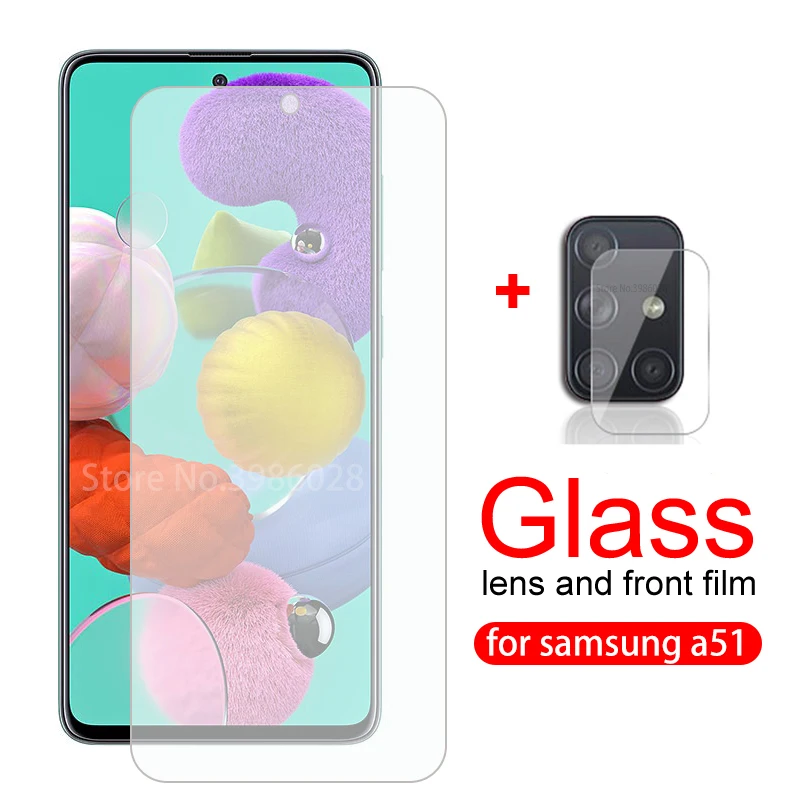 

2 in 1 Camera lens tempered glass for samsung galaxy a51 screen protector on the sumsung a51 a 51 a515f a515 sm-a515 6.5" glass