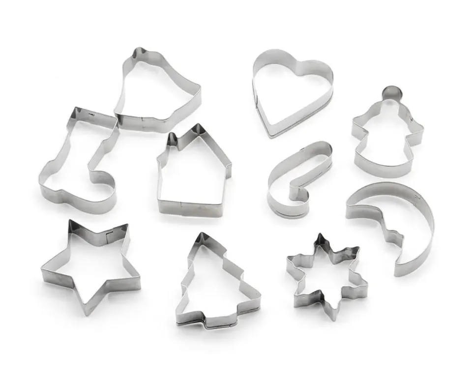 10 шт. рождественские конфеты из нержавеющей стали инструмент сценария печенья резак DIY Форма для торта, печенья для выпечки украшения инструменты помадка плесень