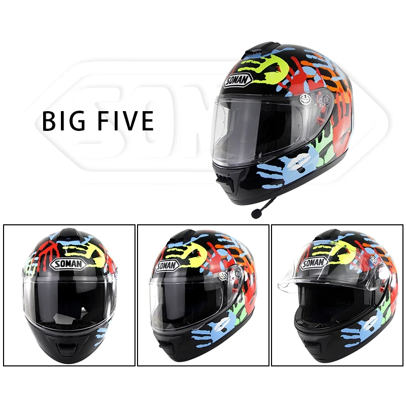 Шлем мотоциклетный шлем каск Bluetooth Capacete De Motocacleta Полнолицевой шлем с bluetooth-гарнитурой моторный велосипед шлем SM962-BT