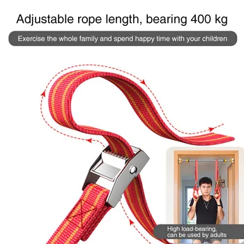 

Home Kids Gym Ring Indoor Outdoor Pull Up Easy Install Workout Strength Training Practical Body Building Adjustable Length
