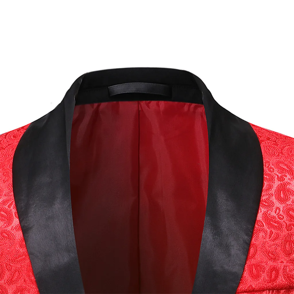 Модный мужской красный повседневный костюм пиджак Slim Fit Masculino модный костюм пальто Terno Masculino Индивидуальные костюмы куртка