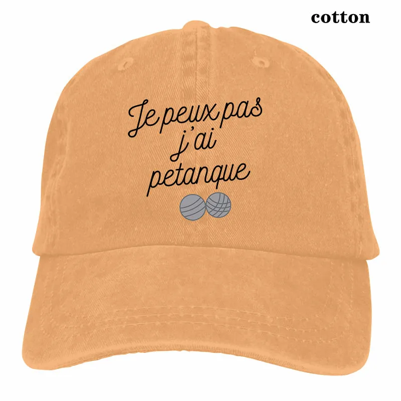 Jpeux pas jai Petanque, бейсболка для мужчин и женщин, бейсболки, модная Регулируемая Кепка - Цвет: 3-Natural