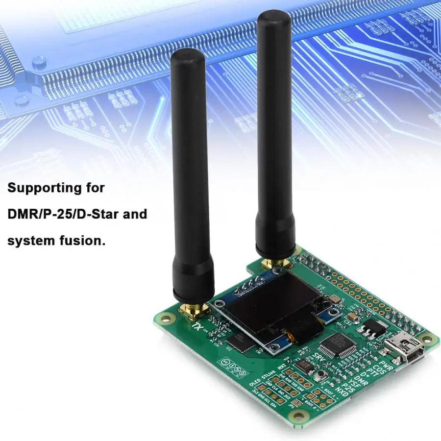V1.3 для MMDVM HS Dual Hat дуплексный модуль точки доступа+ OLED+ антенна поддержка для P25/DMR/YSF 433 МГц Антенна