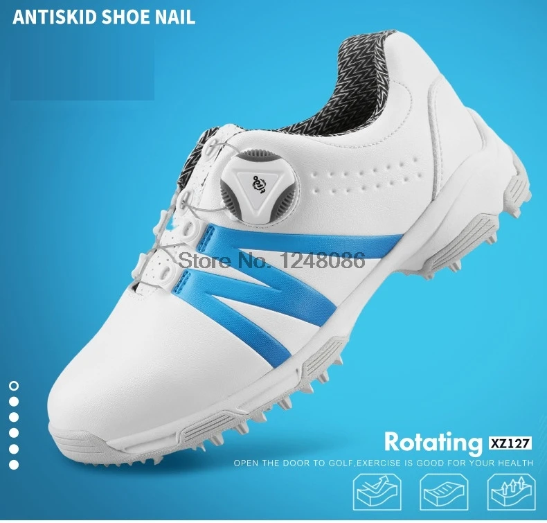 PGM, детская легкая обувь для гольфа, водонепроницаемые мягкие кроссовки для мальчиков и девочек, нескользящая спортивная обувь с мягкой подошвой для гольфа D0846