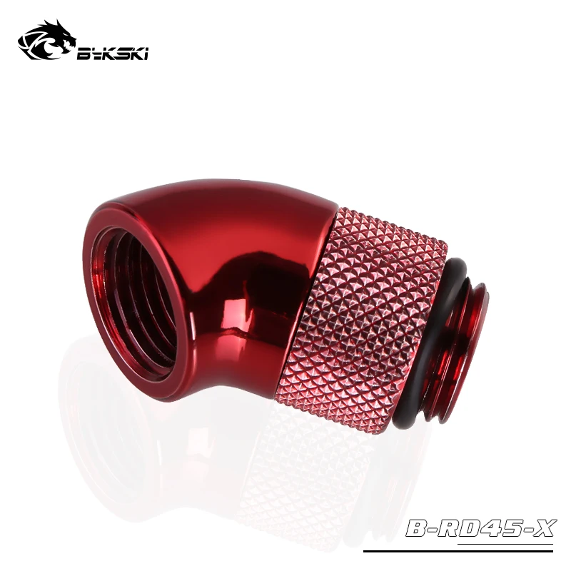 Bykski B-RD45-X бутик, G1/4 ''45 градусов фитинги, для изменения шлангов/фитингов трубы соединительное направление - Цвет лезвия: Red
