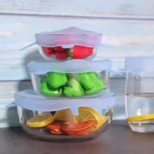 6 шт./компл. силиконовая крышка для хранения свежих крышек многофункциональные квадратные крышки для хранения кухонного холодильник
