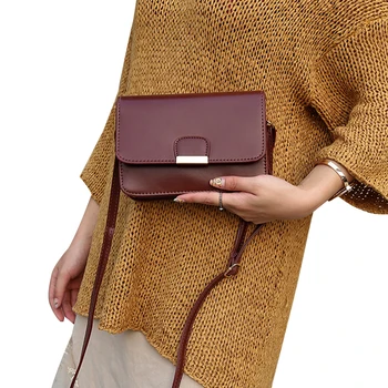 

AA Women Solid Color Crossbody Bag Ladies Fashion PU Leather Shoulder Bag for Shopping Daily Wear Bags Burgundy/Brown/Black