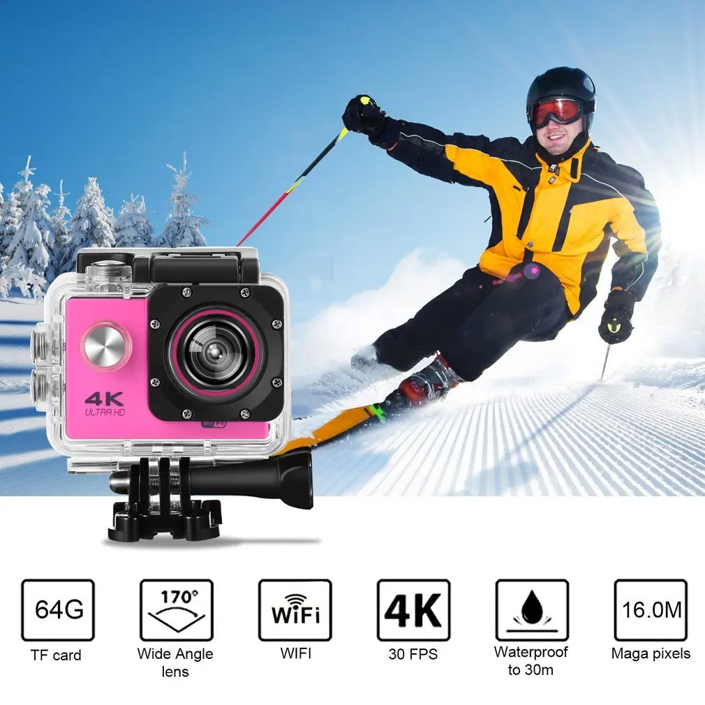 SJ60 Водонепроницаемая 2," lcd 4K Wifi HD 1080P Ультра Спортивная экшн-камера DVR Cam видеокамера HDMI 32GB 170 градусов HD широкоугольный