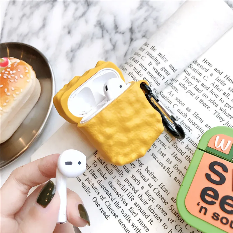 Милый 3D ароматический чехол для наушников Taro Pie для AirPods 1 2 Bluetooth гарнитура зарядная коробка 3D Мягкий силиконовый чехол s с крючком