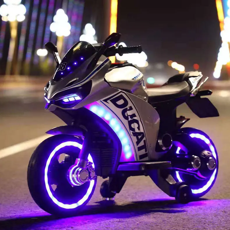  Children's Electric Motorcycle 3-7-10 Years Old Child Charging Toy Car Baby Can Sit Two-wheeled Mot